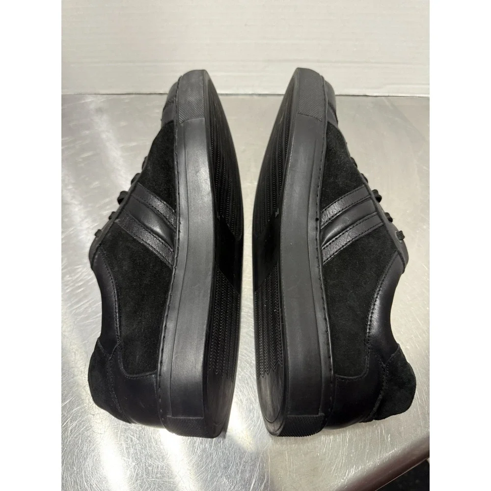 Kenneth Cole Men's Change Away Black Leather Suede Low Top Sneakers Sz 10.5M